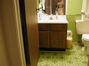 Green bath before